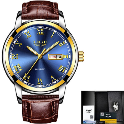 Leather Chronograph Waterproof Watch