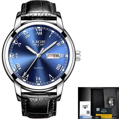 Leather Chronograph Waterproof Watch